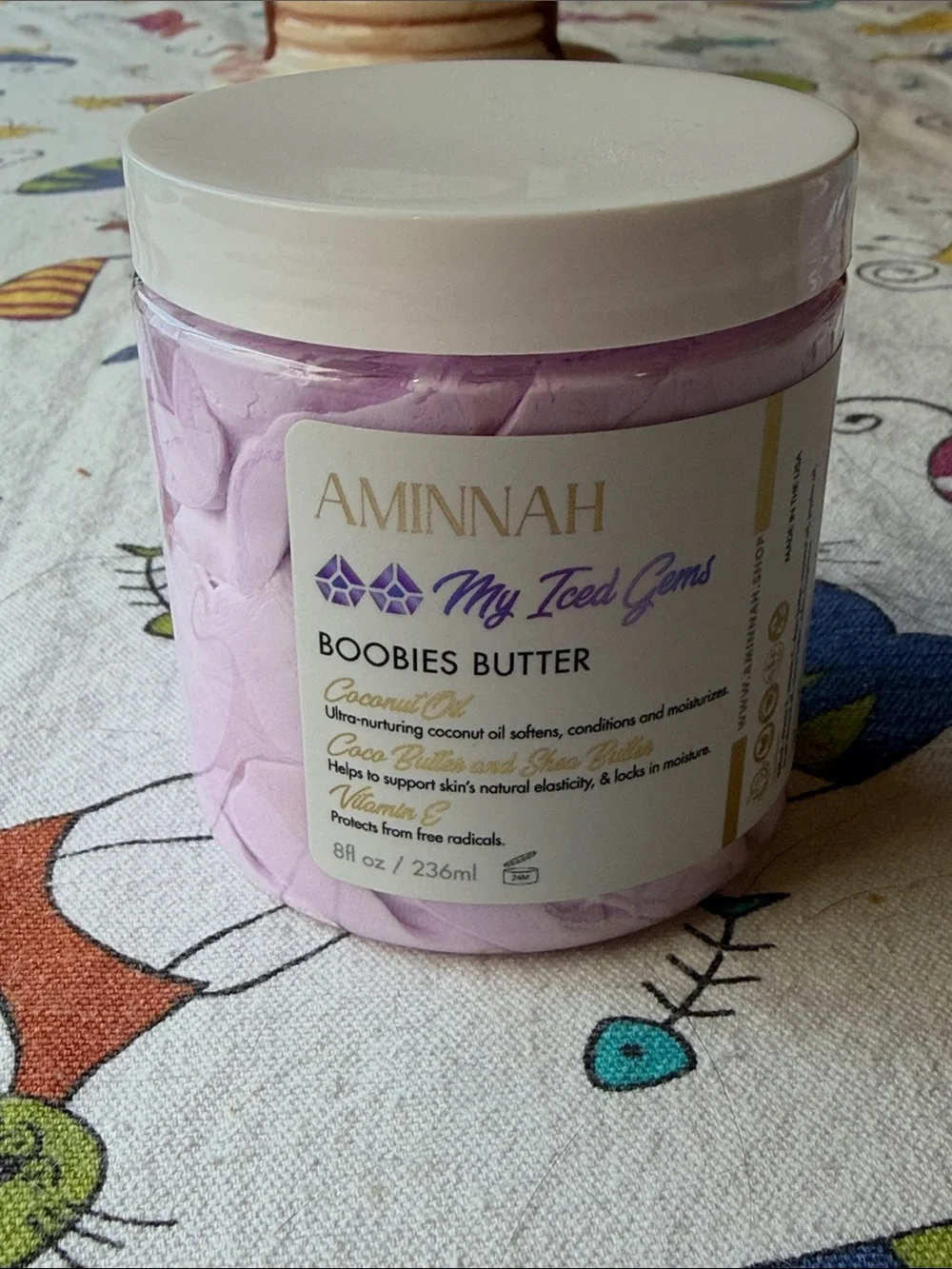 💜 AMINNAH My Iced Gems Boobies Butter - Moisturizing Body Butter 💜 NWT 💜